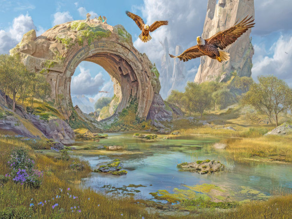 Mystische Oroboros und Steinbauten - CALVENDO Foto-Puzzle'
