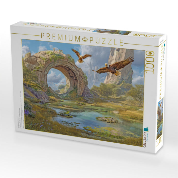 Mystische Oroboros und Steinbauten - CALVENDO Foto-Puzzle'