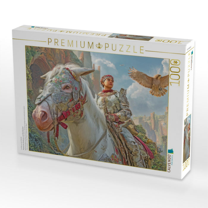 Mystische Oroboros und Steinbauten - CALVENDO Foto-Puzzle'