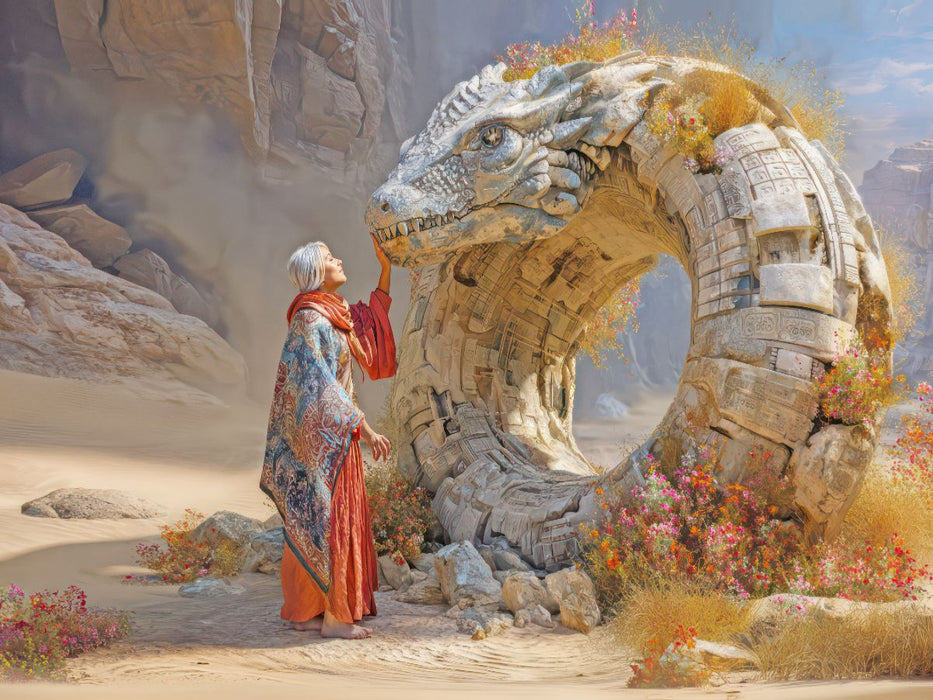 Mystische Oroboros und Steinbauten - CALVENDO Foto-Puzzle'