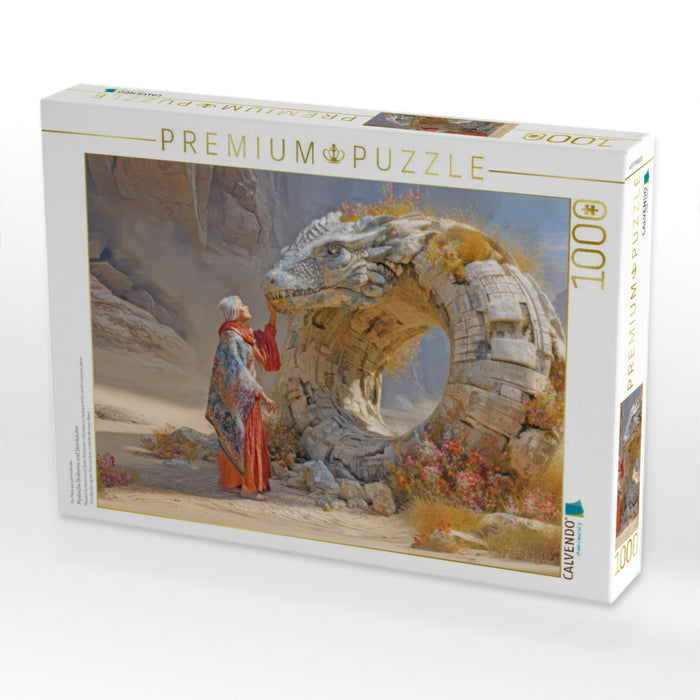 Mystische Oroboros und Steinbauten - CALVENDO Foto-Puzzle'
