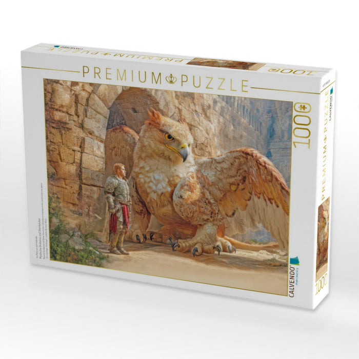 Mystische Oroboros und Steinbauten - CALVENDO Foto-Puzzle'