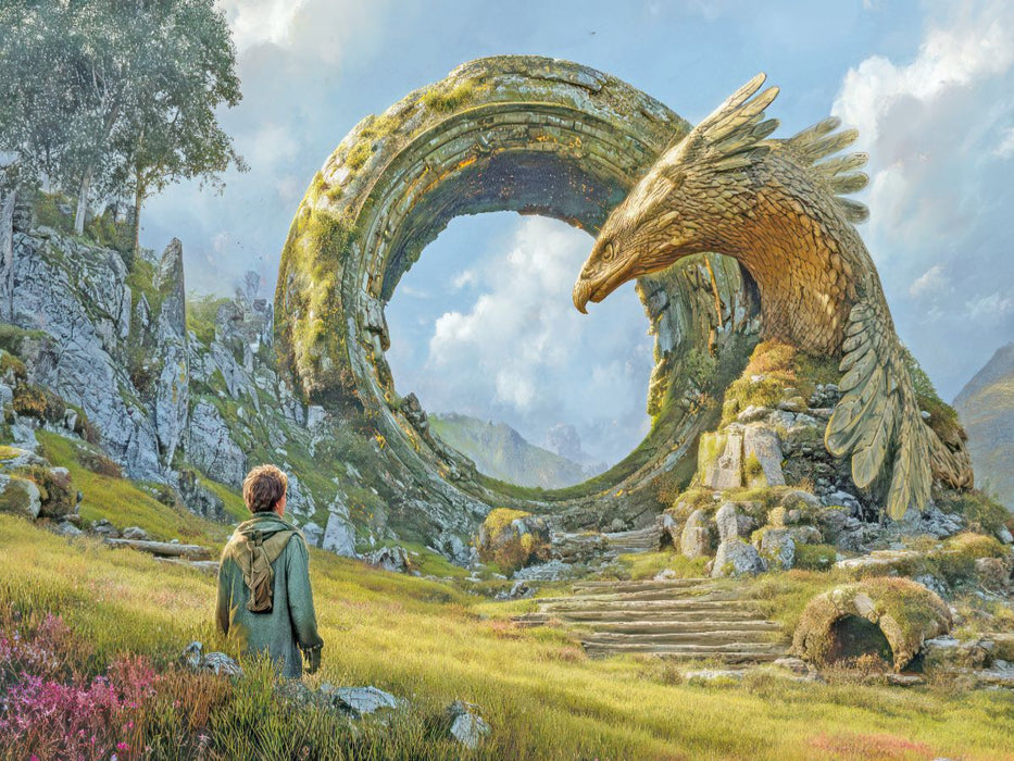 Mystische Oroboros und Steinbauten - CALVENDO Foto-Puzzle'