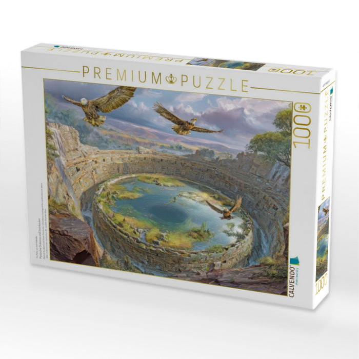Mystische Oroboros und Steinbauten - CALVENDO Foto-Puzzle'
