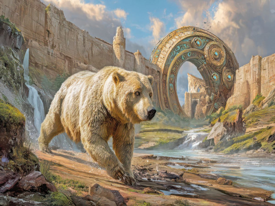 Mystische Oroboros und Steinbauten - CALVENDO Foto-Puzzle'