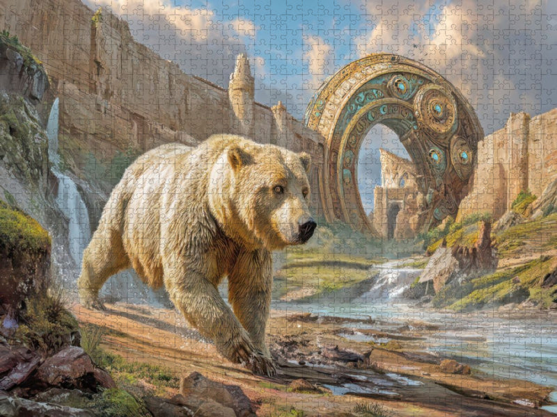 Mystische Oroboros und Steinbauten - CALVENDO Foto-Puzzle'