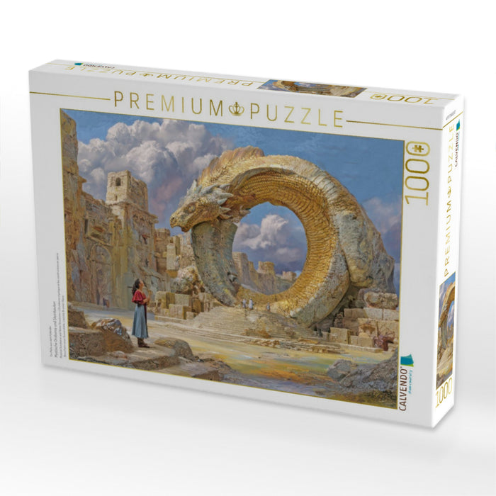 Mystische Oroboros und Steinbauten - CALVENDO Foto-Puzzle'
