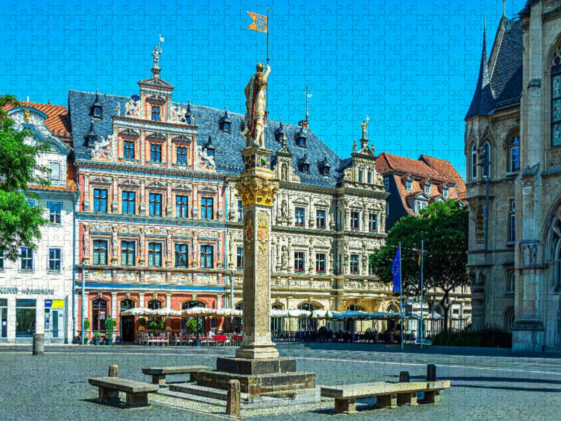 Haus zum Breiten Herd und Gildehaus am Fischmarkt - CALVENDO Foto-Puzzle'