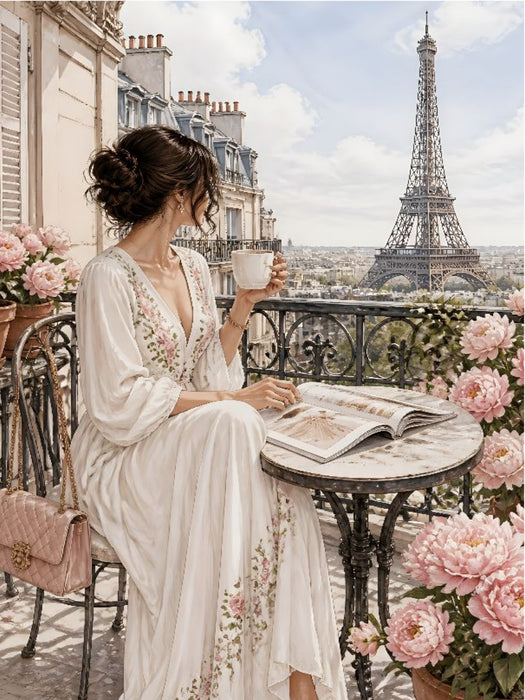 Balkonträume mit Café au lait - CALVENDO Foto-Puzzle'