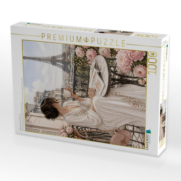 Balkonträume mit Café au lait - CALVENDO Foto-Puzzle'