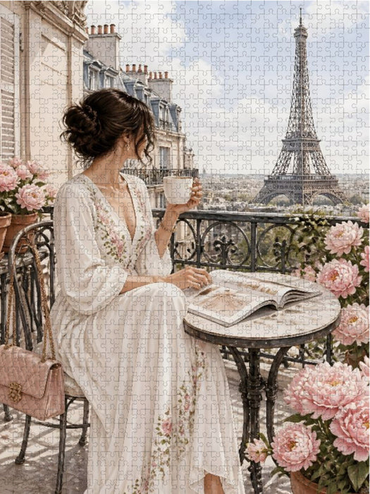Balkonträume mit Café au lait - CALVENDO Foto-Puzzle'