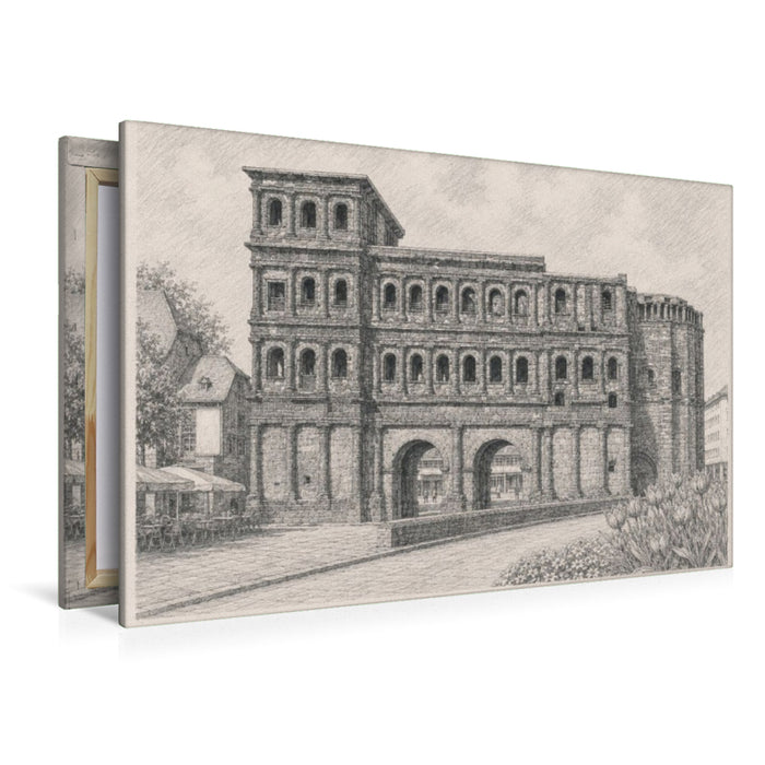 Premium Textil-Leinwand Porta Nigra