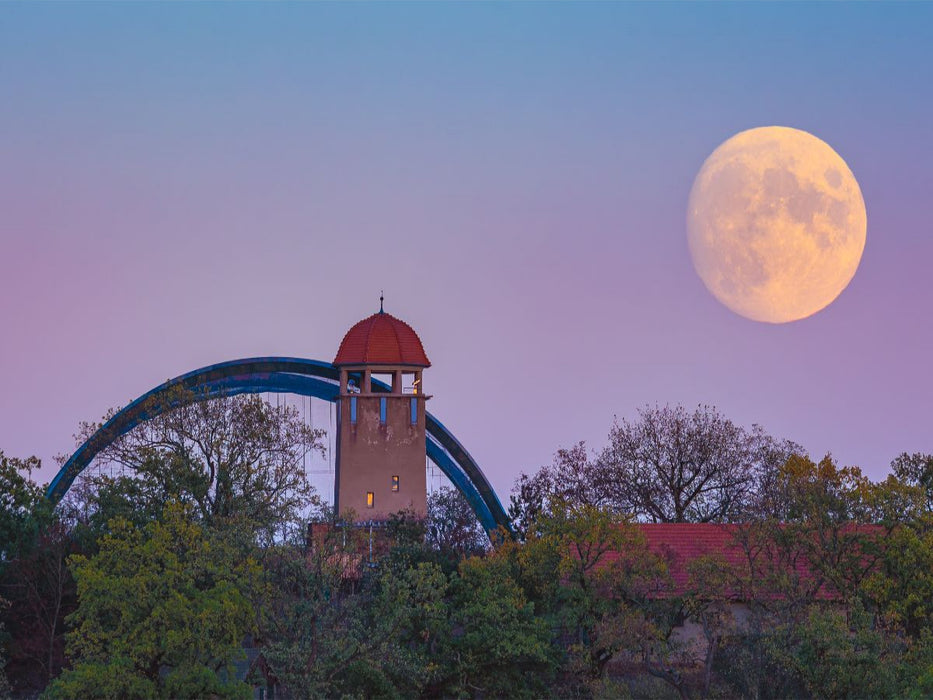 Vollmond über dem Bergzoo - CALVENDO Foto-Puzzle'