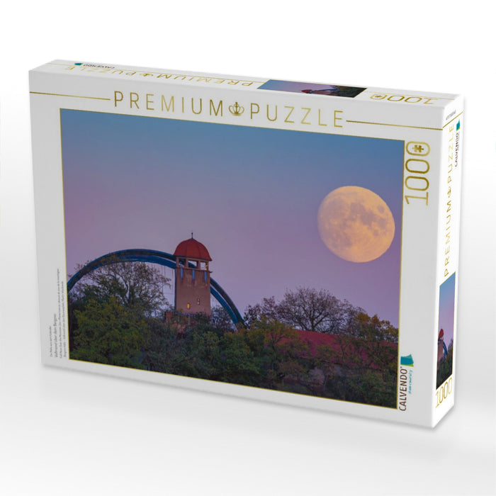 Vollmond über dem Bergzoo - CALVENDO Foto-Puzzle'