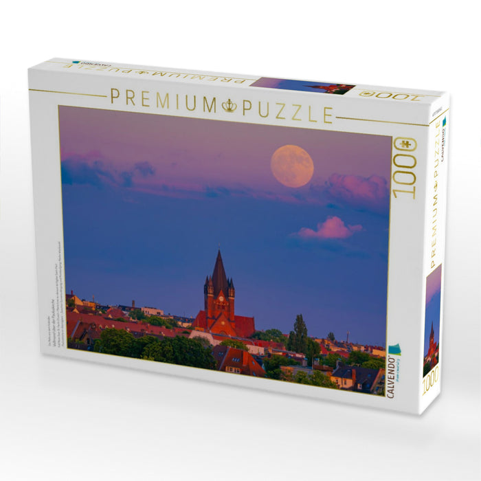 Vollmond über der Pauluskirche - CALVENDO Foto-Puzzle'