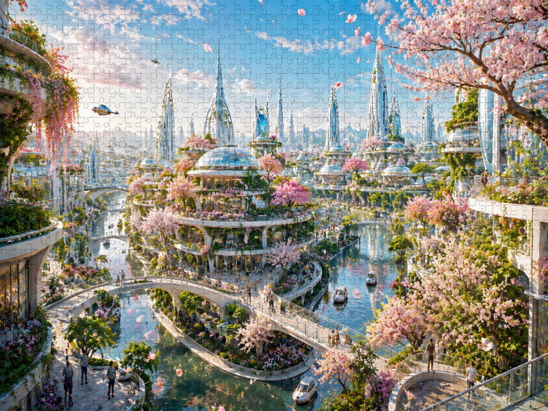Die Stadt der Blüten - CALVENDO Foto-Puzzle'