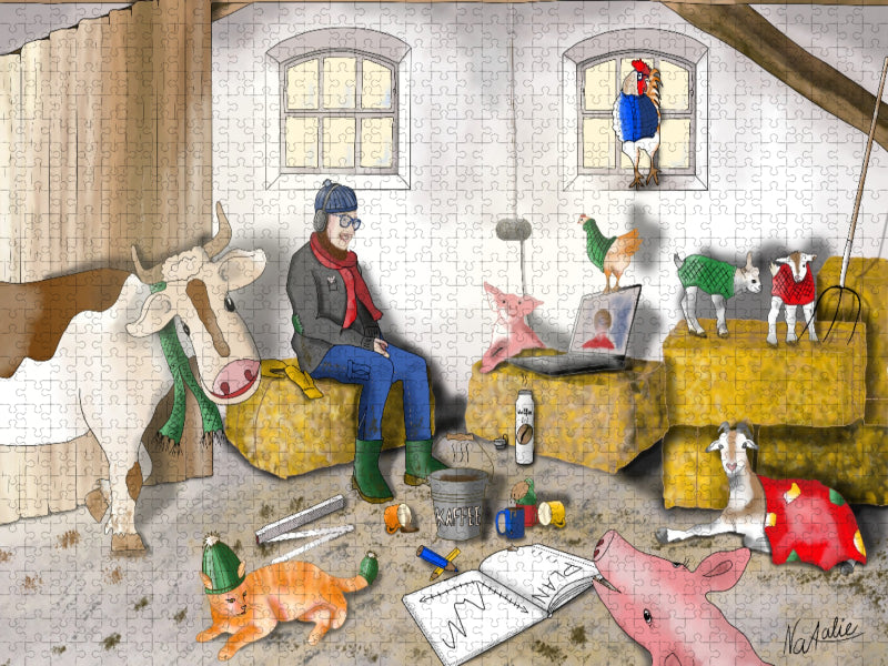 Fortbildung im Stall - CALVENDO Foto-Puzzle'