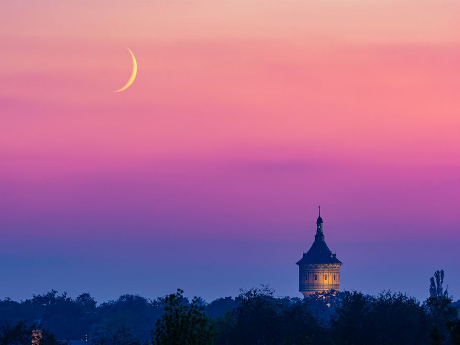 Wasserturm Nord mit Mondsichel - CALVENDO Foto-Puzzle'