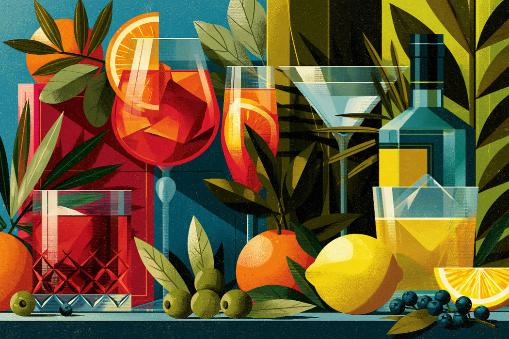 Premium Textil-Leinwand Ein Motiv aus dem Kalender Vintage Cocktail Club