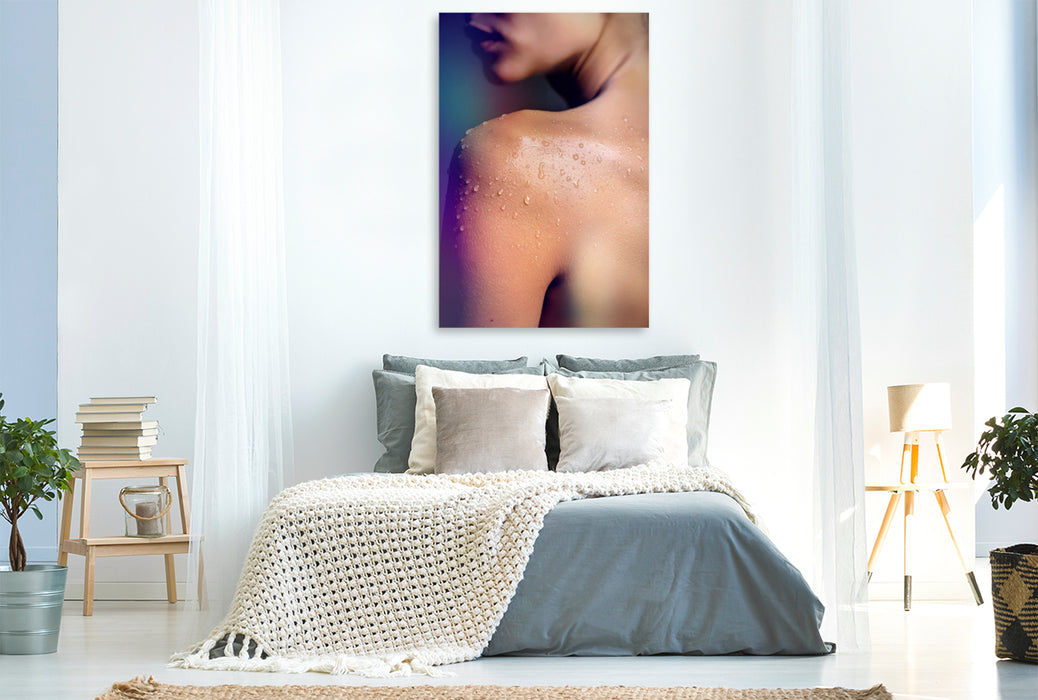 Premium Textil-Leinwand Geometrie der Silhouette, Körper als Design.