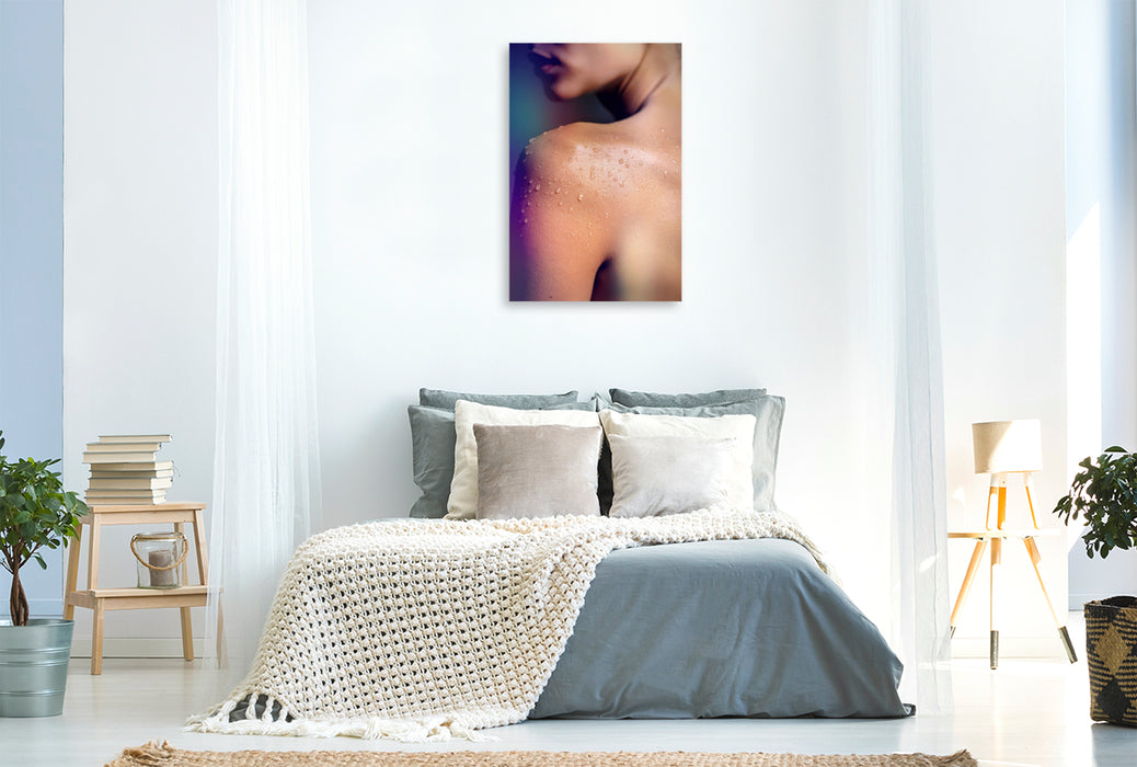 Premium Textil-Leinwand Geometrie der Silhouette, Körper als Design.