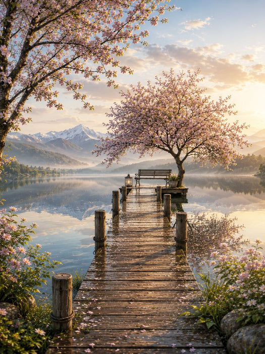 Frühling am See - CALVENDO Foto-Puzzle'