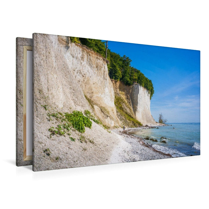 Premium Textil-Leinwand Insel Rügen - Kreideküste nördlich von Sassnitz
