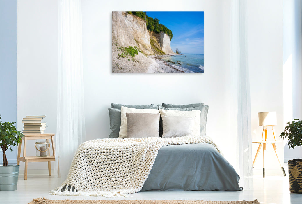 Premium Textil-Leinwand Insel Rügen - Kreideküste nördlich von Sassnitz