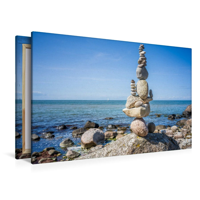 Premium Textil-Leinwand Insel Rügen - Kleines Kunstwerk am Nordufer