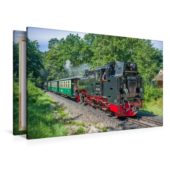 Premium Textil-Leinwand Insel Rügen - Rasender Roland
