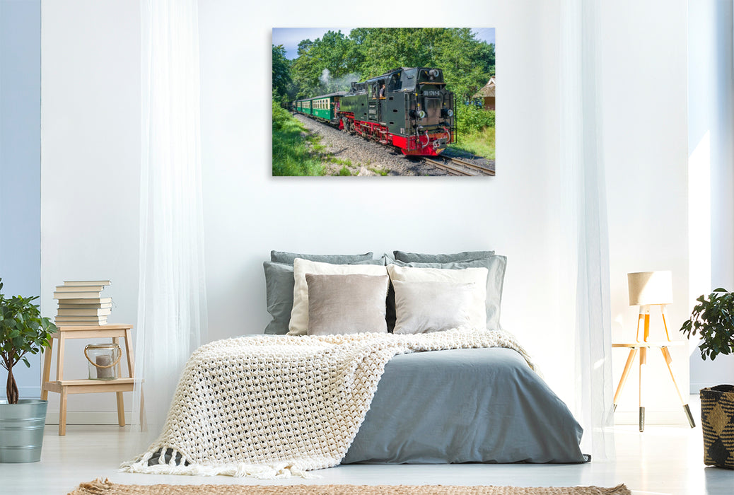 Premium Textil-Leinwand Insel Rügen - Rasender Roland