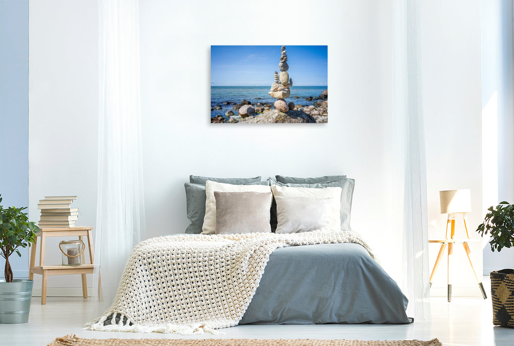 Premium Textil-Leinwand Insel Rügen - Kleines Kunstwerk am Nordufer