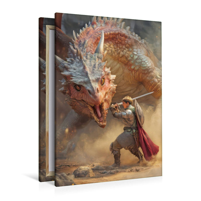 Premium Textil-Leinwand Erwachte Drachen