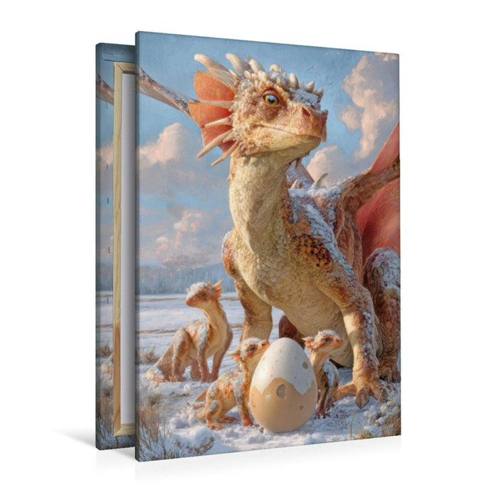 Premium Textil-Leinwand Erwachte Drachen