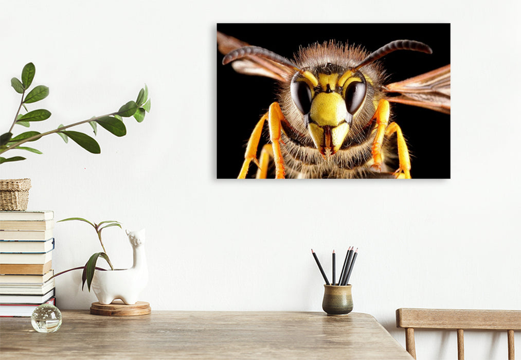 Premium Textil-Leinwand Gemeine Wespe (Vespula vulgaris)