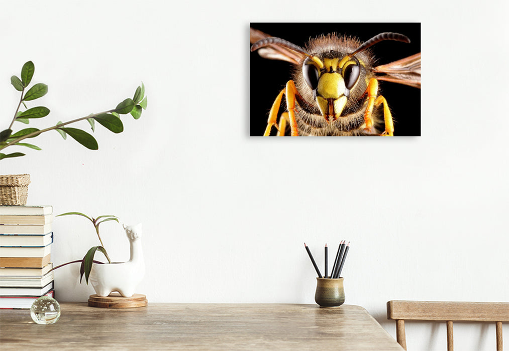 Premium Textil-Leinwand Gemeine Wespe (Vespula vulgaris)