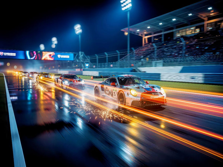Racing als Show, Geschwindigkeit, die inszeniert. - CALVENDO Foto-Puzzle'