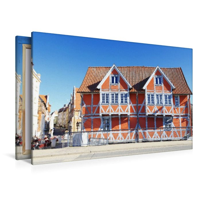 Premium Textil-Leinwand Wismar, das Gewölbe über der Runden Grube