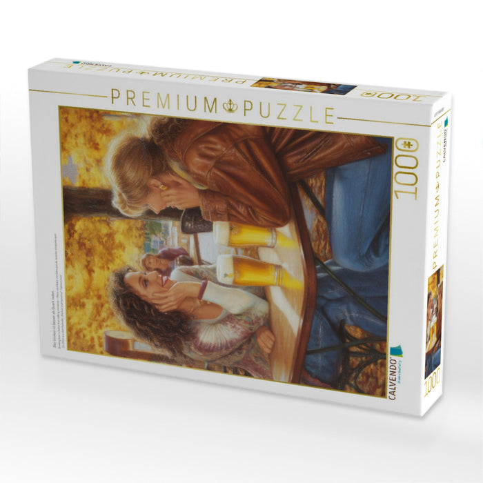 Bier trinken ist besser als Quark reden. - CALVENDO Foto-Puzzle'