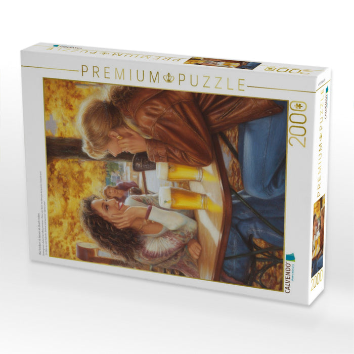 Bier trinken ist besser als Quark reden. - CALVENDO Foto-Puzzle'