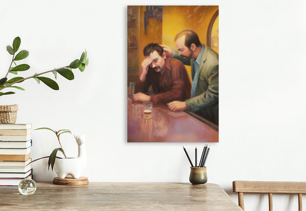 Premium Textil-Leinwand Neues Bier ist schon bestellt