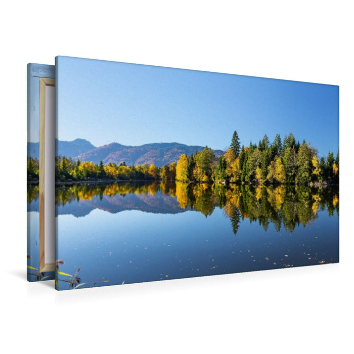 Premium Textil-Leinwand Neuer Moosbergsee