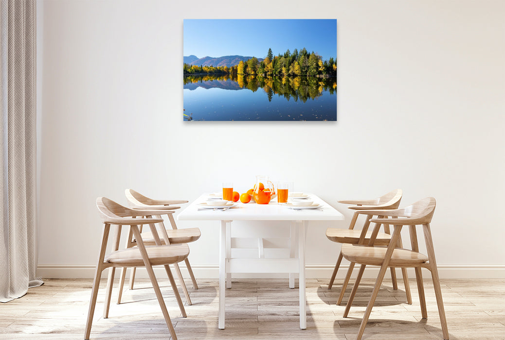 Premium Textil-Leinwand Neuer Moosbergsee