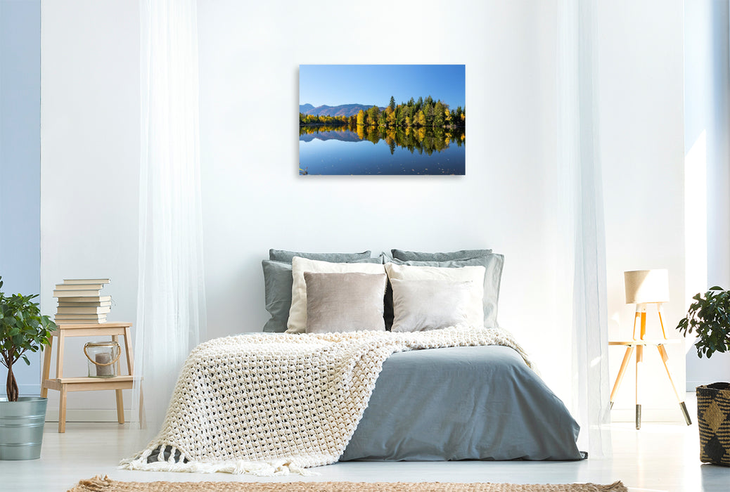 Premium Textil-Leinwand Neuer Moosbergsee