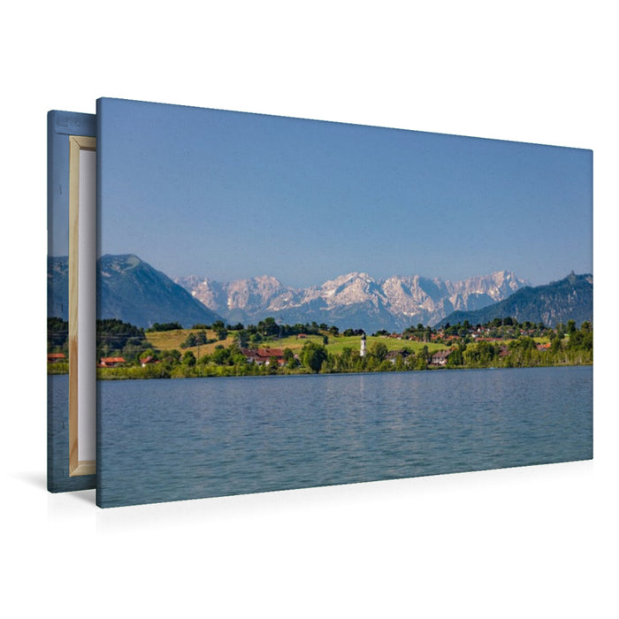 Premium Textil-Leinwand Froschhausen am Riegsee