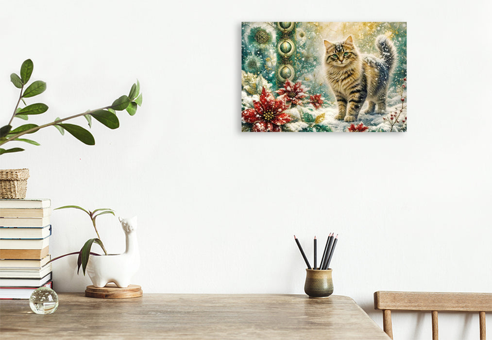 Premium Textil-Leinwand Weihnachtszeit