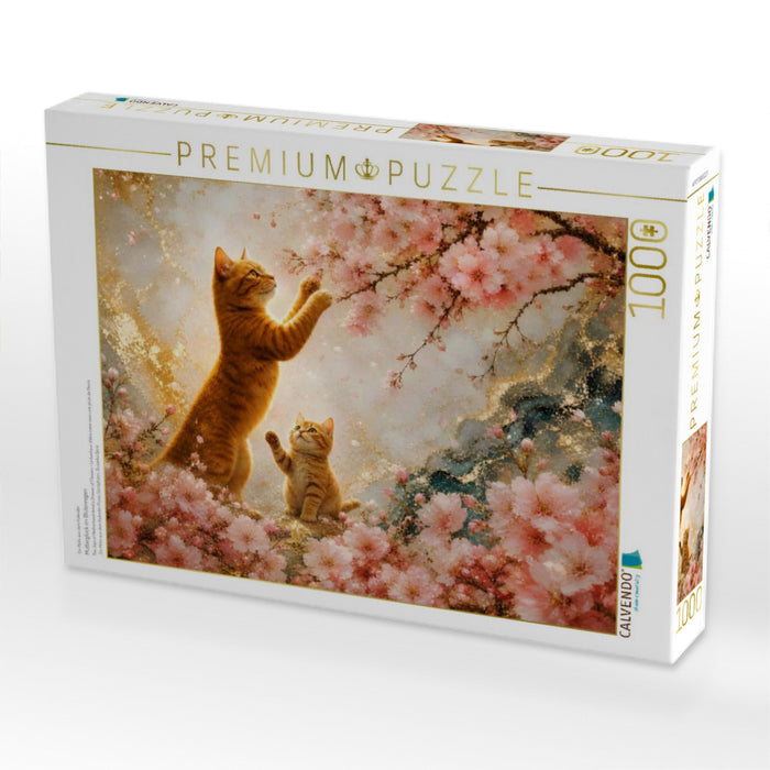Mutterglück im Blütenregen - CALVENDO Foto-Puzzle'