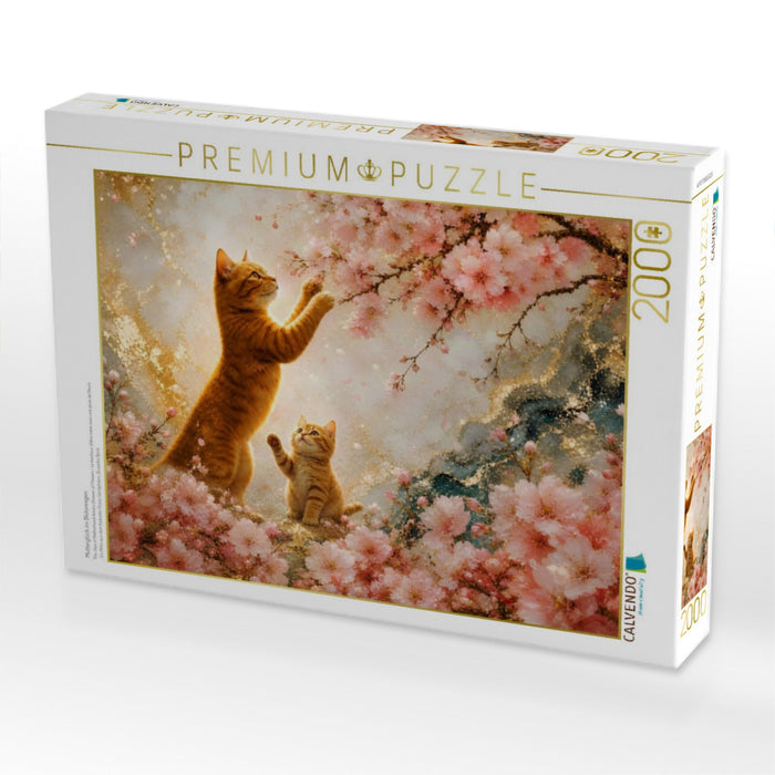 Mutterglück im Blütenregen - CALVENDO Foto-Puzzle'