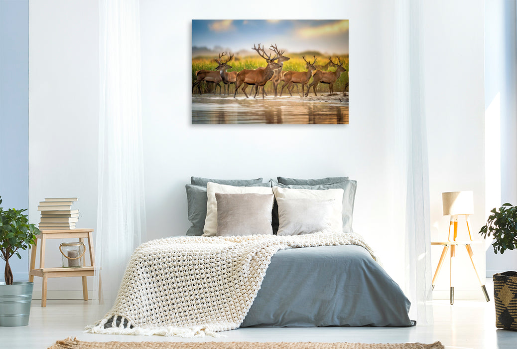 Premium Textil-Leinwand Augenblick der Stille.