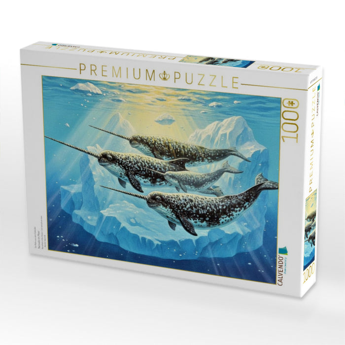 Narwale im Meer - CALVENDO Foto-Puzzle'